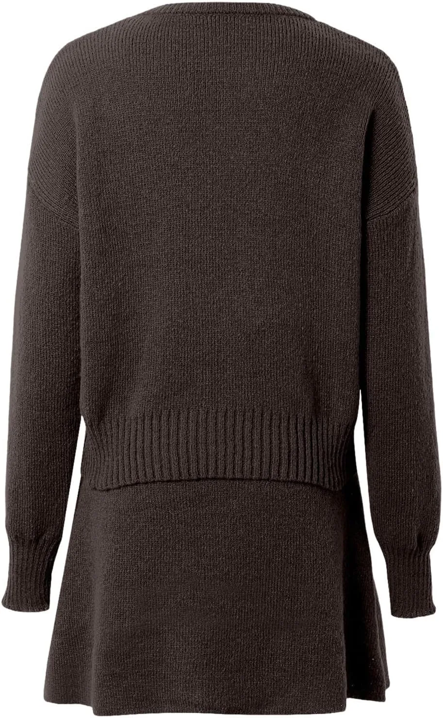2 Piece Sweater Skirt Set for women Long Sleeve Mock Neck Ribbed Knit Top Pleated Skirts Matching Lounge Sets