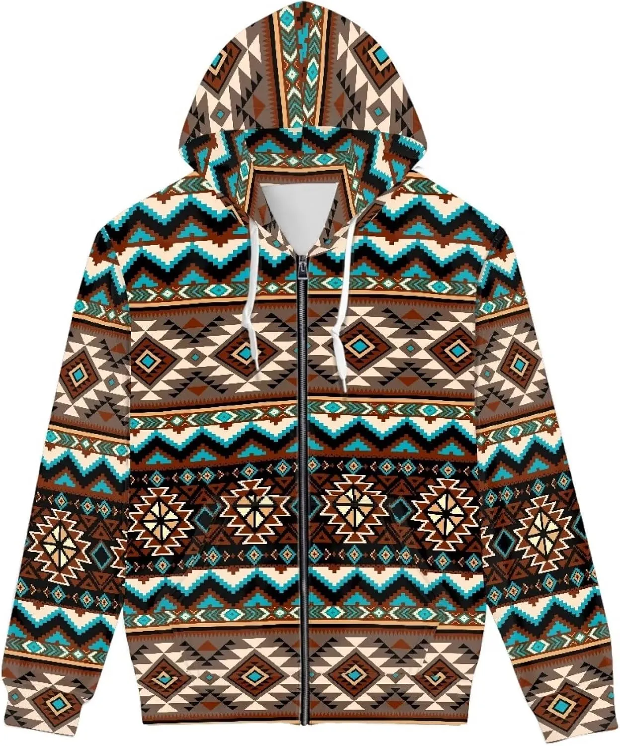 AFPANQZ Men's Full Zipper Hoodie Tunics Hooded Sweatshirt with Front Pocket Home Outdoor Sports Loose Tops 2XS-5XL