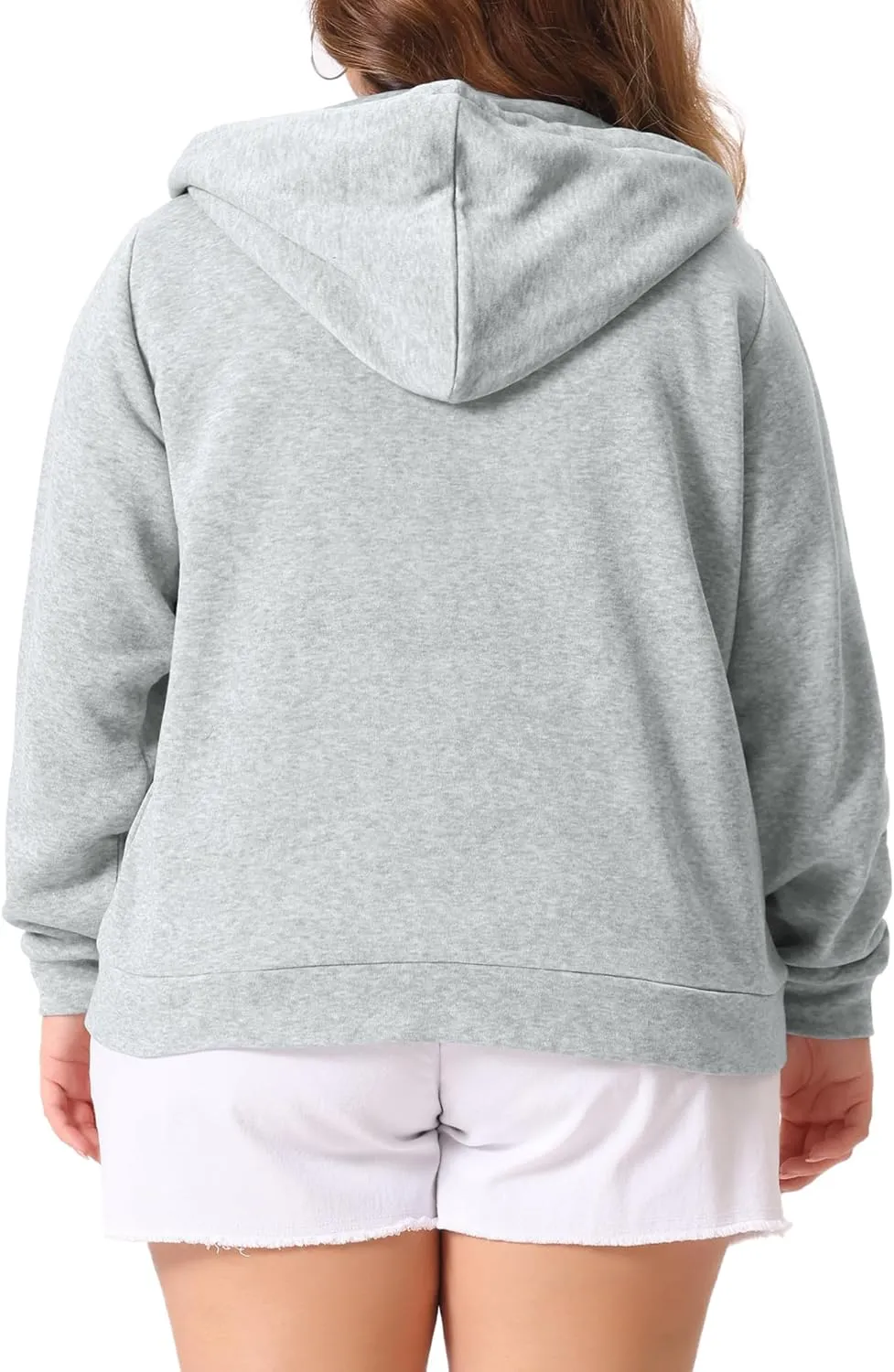 Agnes Orinda Women's Plus Size Hoodies Jackets Full Zip Up Long Sleeve Sweatshirts Jacket Outfits with Pockets