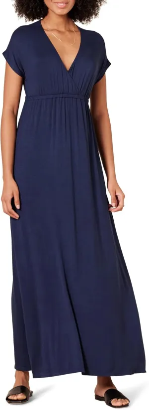 Amazon Essentials Women's Waisted Maxi Dress (Available in Plus Size)