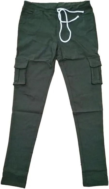 Andongnywell Women's Casual Relaxed-Fit Cargo Pants Multi Pocket Work Pants Ladies Drawstring Pockets Trousers