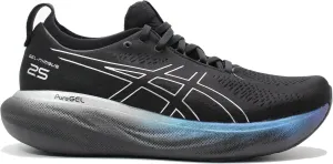 ASICS Nimbus 25 Platinum Road Running Shoe for Men Black Silver