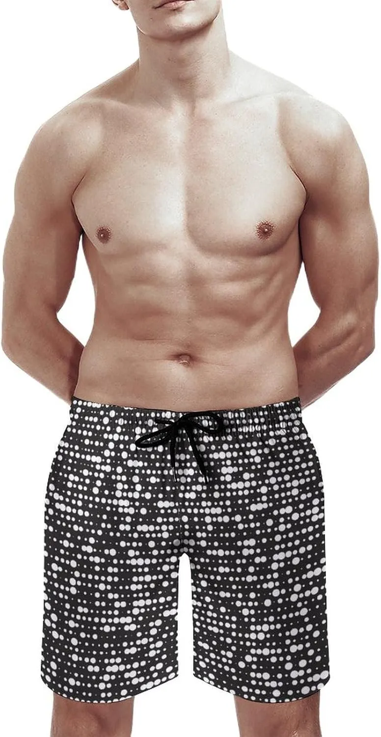 Beach Shorts for Men Anime Purple Sparks Flame Hawaiian Swim Board Shorts Mesh Lining Swimming Trunks Pocket