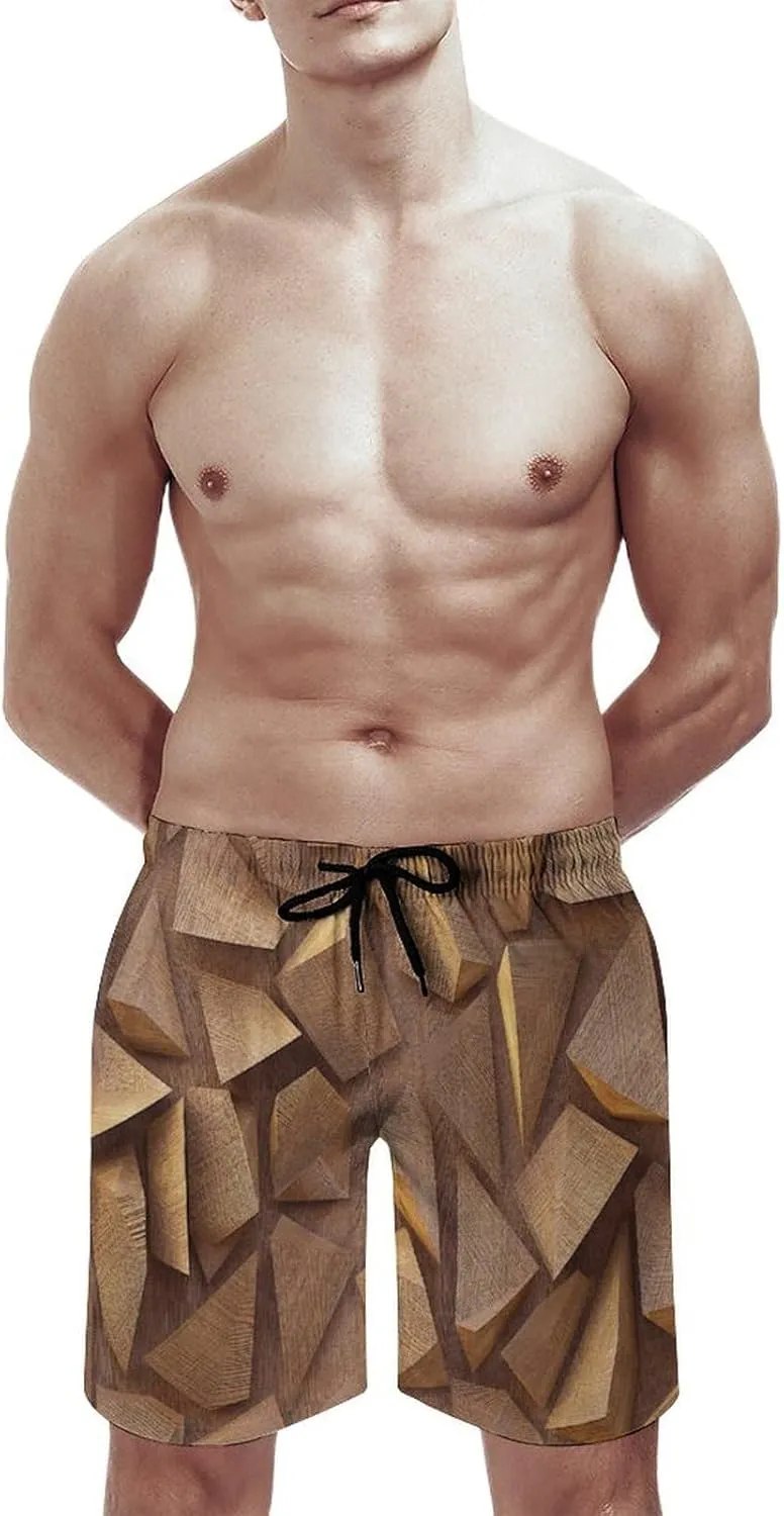 Beach Shorts for Men Anime Purple Sparks Flame Hawaiian Swim Board Shorts Mesh Lining Swimming Trunks Pocket