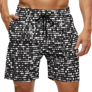 Beach Shorts for Men Anime Purple Sparks Flame Hawaiian Swim Board Shorts Mesh Lining Swimming Trunks Pocket