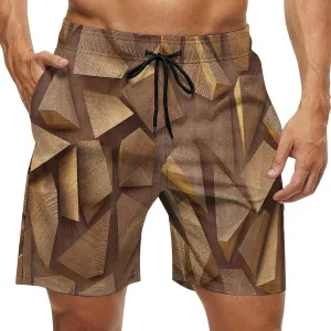 Beach Shorts for Men Anime Purple Sparks Flame Hawaiian Swim Board Shorts Mesh Lining Swimming Trunks Pocket
