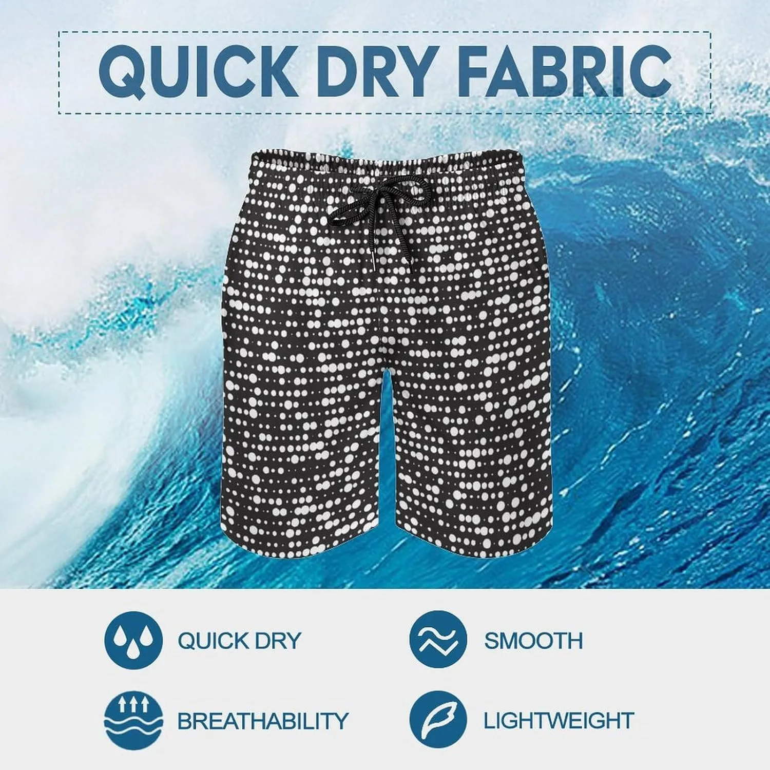 Beach Shorts for Men Anime Purple Sparks Flame Hawaiian Swim Board Shorts Mesh Lining Swimming Trunks Pocket