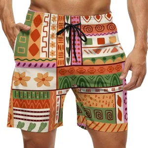 Beach Shorts for Men Pattern Funny Ghosts Hawaiian Swim Board Shorts Mesh Lining Swimming Trunks Pocket
