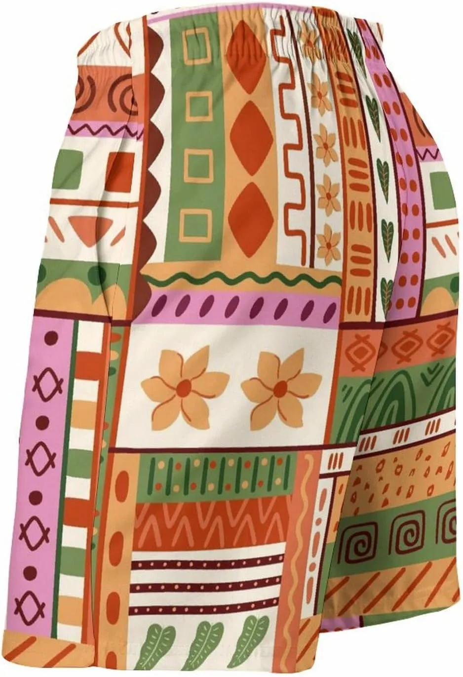 Beach Shorts for Men Pattern Funny Ghosts Hawaiian Swim Board Shorts Mesh Lining Swimming Trunks Pocket