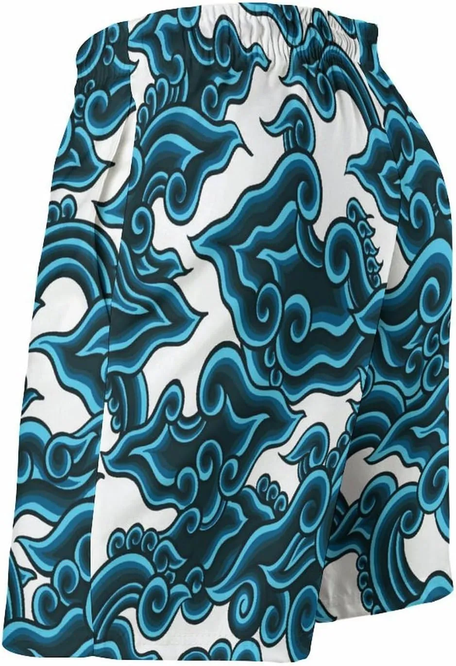 Beach Shorts for Men Pattern Funny Ghosts Hawaiian Swim Board Shorts Mesh Lining Swimming Trunks Pocket