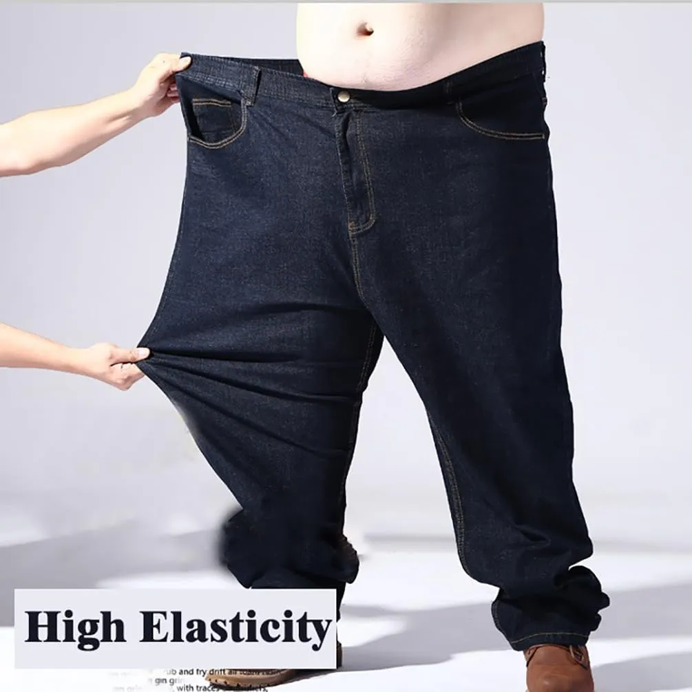 Big and Tall Relaxed-Fit Stretch Jeans Baggy Plus Size Denim Pants