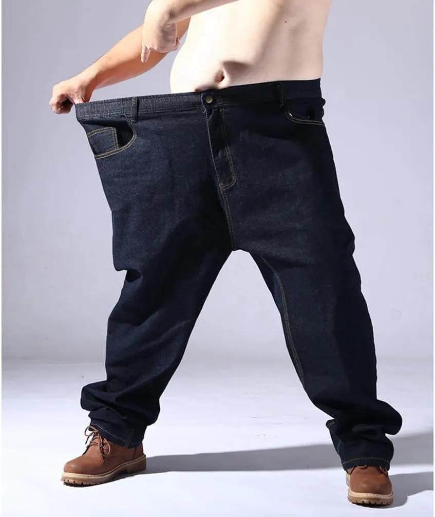 Big and Tall Relaxed-Fit Stretch Jeans Baggy Plus Size Denim Pants