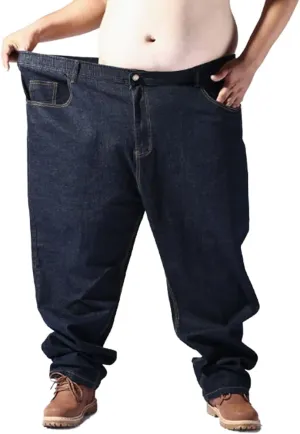 Big and Tall Relaxed-Fit Stretch Jeans Baggy Plus Size Denim Pants