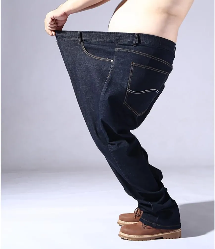 Big and Tall Relaxed-Fit Stretch Jeans Baggy Plus Size Denim Pants