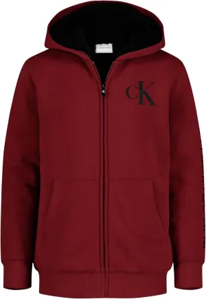 Calvin Klein Boys' Long Sleeve Full Zip Fleece Hoodie