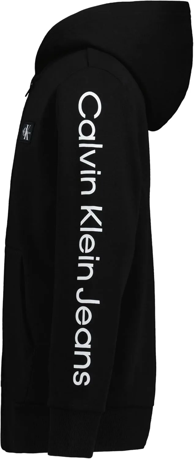 Calvin Klein Boys' Long Sleeve Full Zip Fleece Hoodie