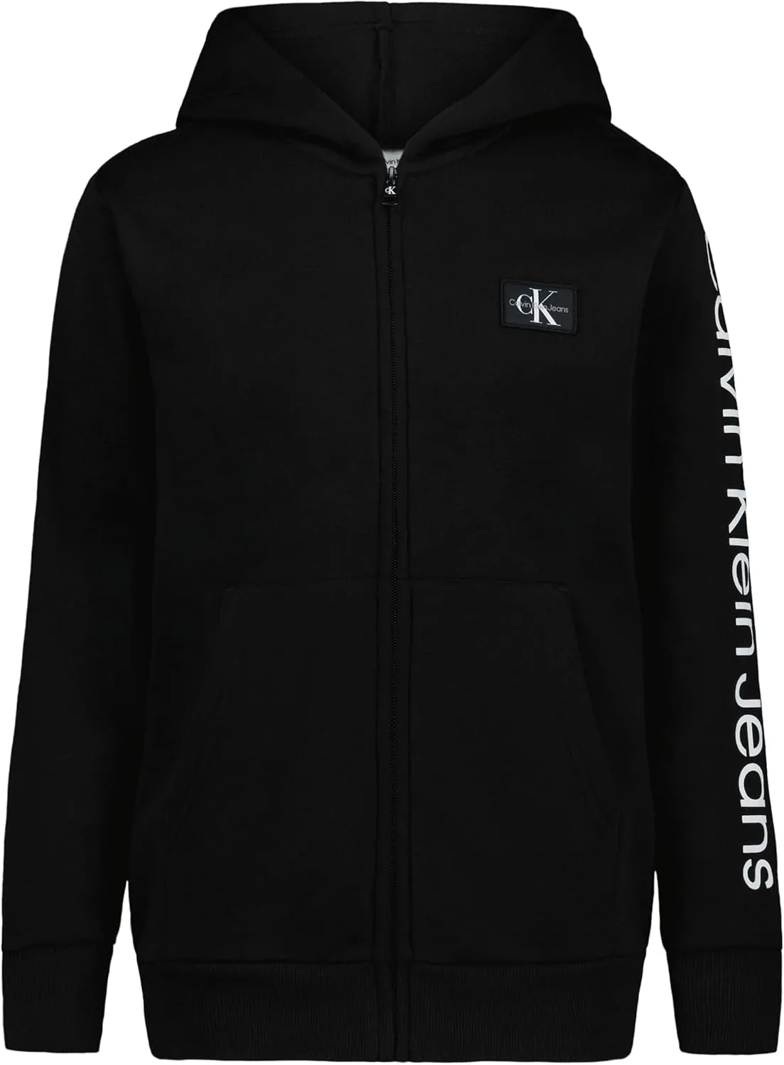 Calvin Klein Boys' Long Sleeve Full Zip Fleece Hoodie