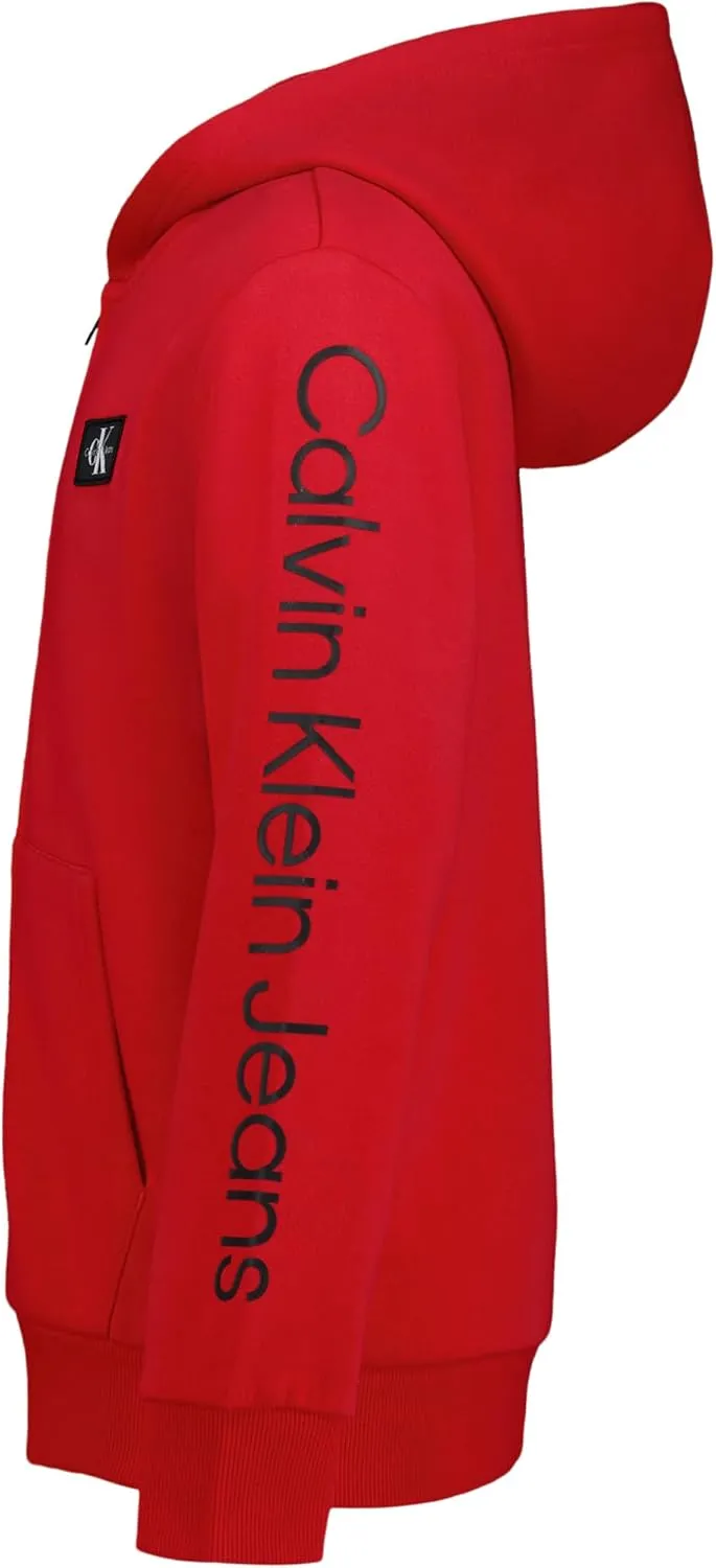 Calvin Klein Boys' Long Sleeve Full Zip Fleece Hoodie