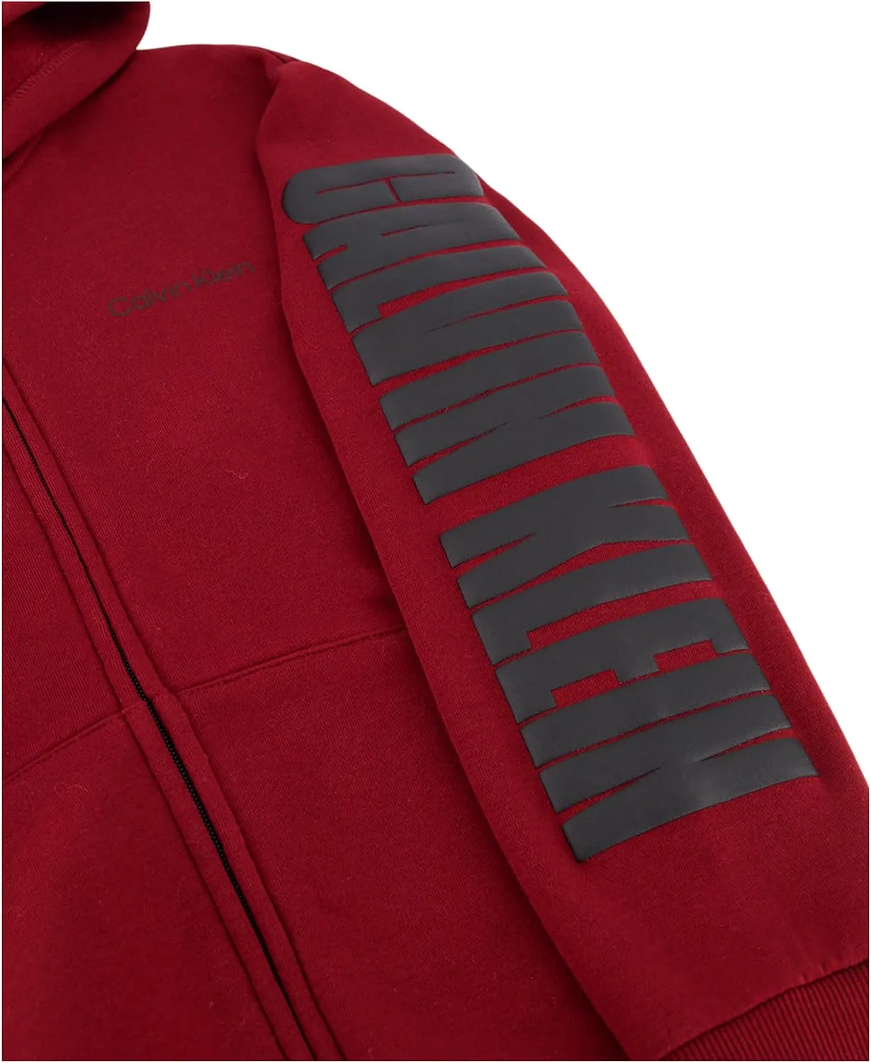 Calvin Klein Boys' Long Sleeve Full Zip Fleece Hoodie
