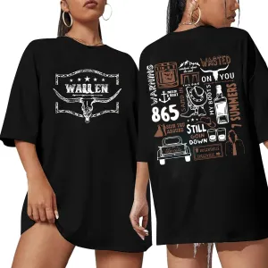 Country Shirts for Women Western Cowgirl Tshirt Oversized Cow Skull Graphic Tees Tops