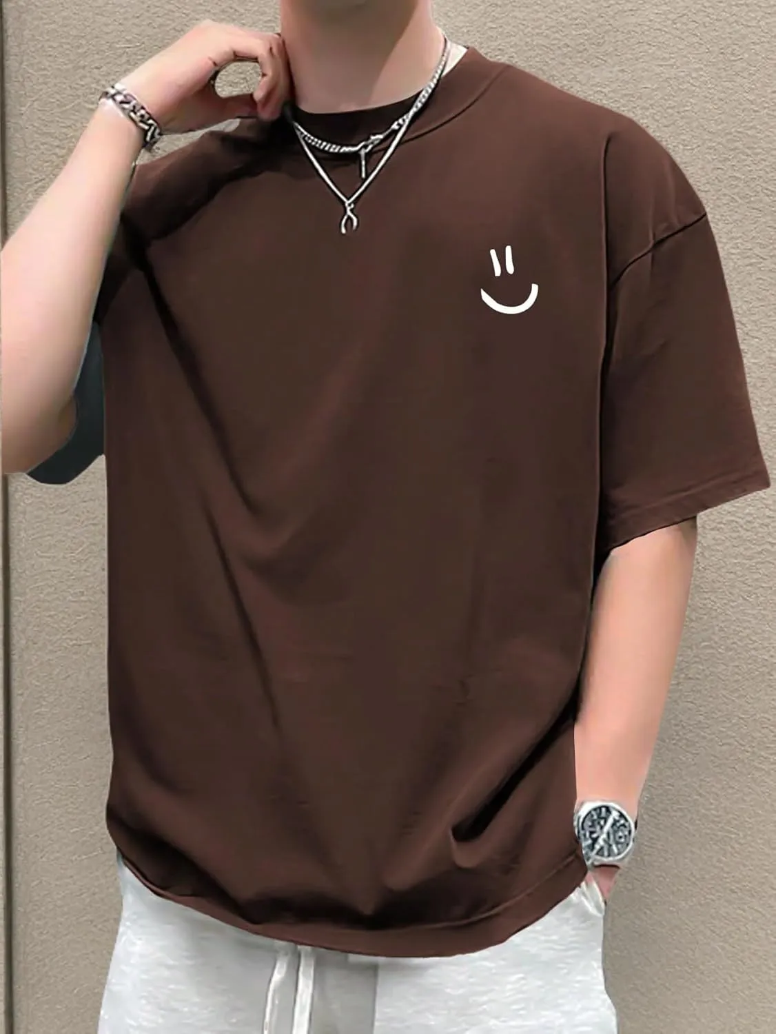 COZYEASE Men's Slogan Letter Graphic Print Tee Tops Casual Round Neck Short Sleeve Summer T Shirts