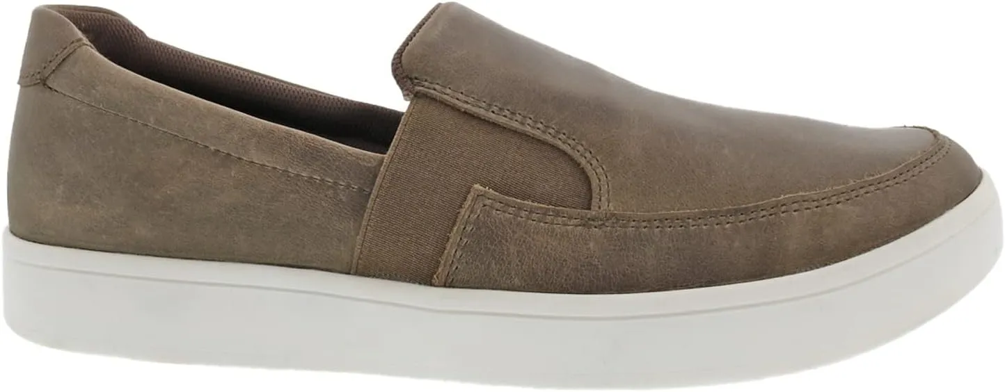 Drew Men's Jump Casual Leather Slip-on Comfort Sneaker Arch Support with Extra Depth