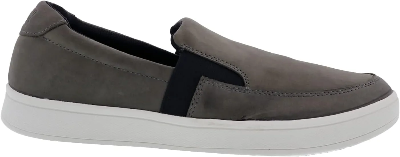 Drew Men's Jump Casual Leather Slip-on Comfort Sneaker Arch Support with Extra Depth