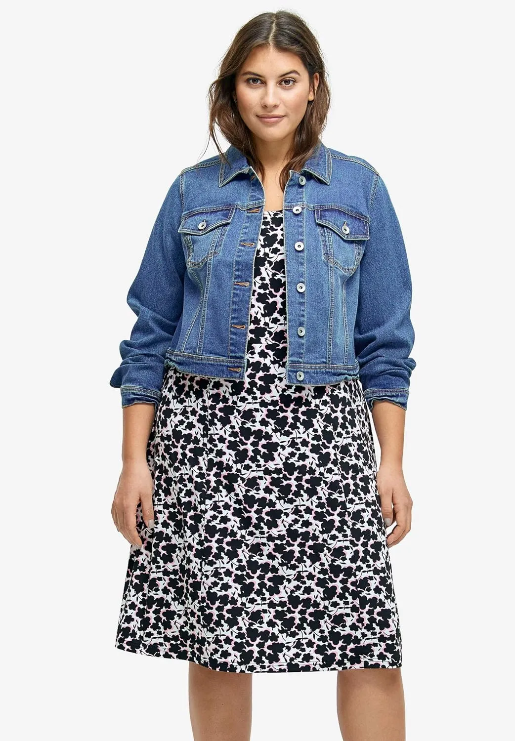 ellos Plus Size Sleeveless Knit Fit and Flare Knit Dress