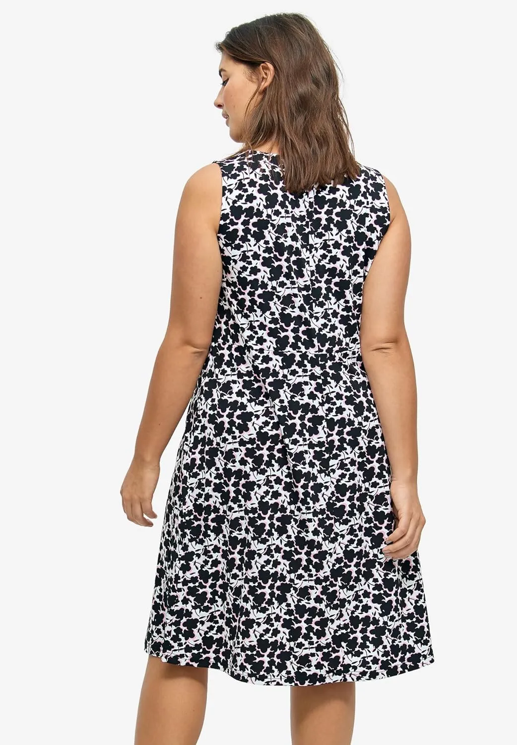 ellos Plus Size Sleeveless Knit Fit and Flare Knit Dress