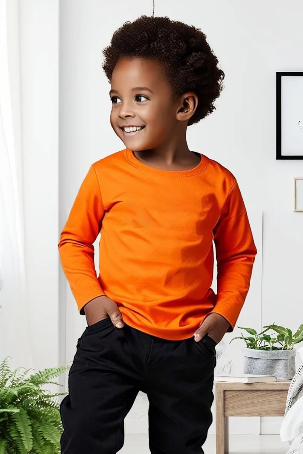 Family Feeling Kids' Long Sleeve Crewneck Boys Tee T-Shirt