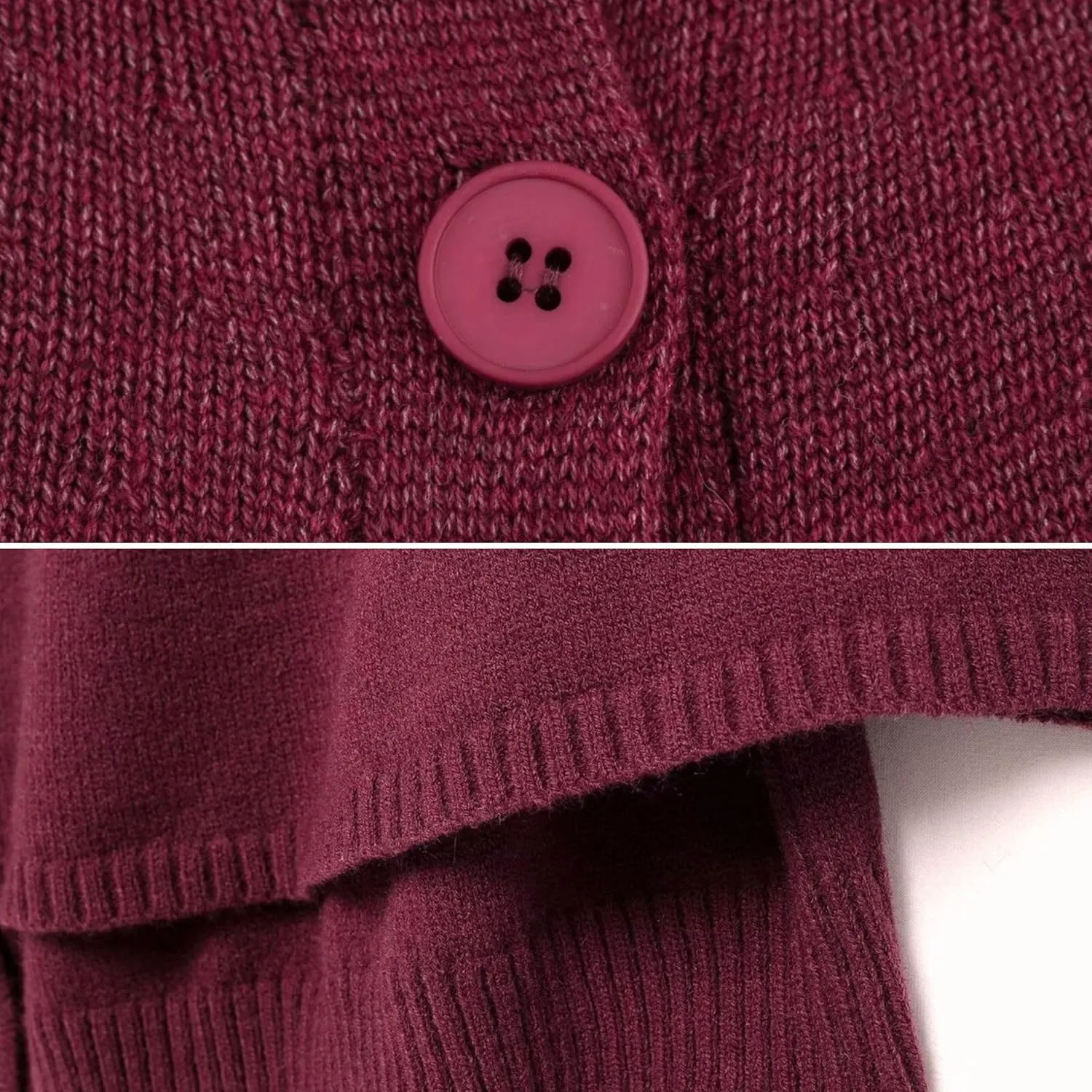 FindThy Womens Cropped Knit Cape Cardigan Trendy Oversized Crewneck Button Down Shawl Sweater