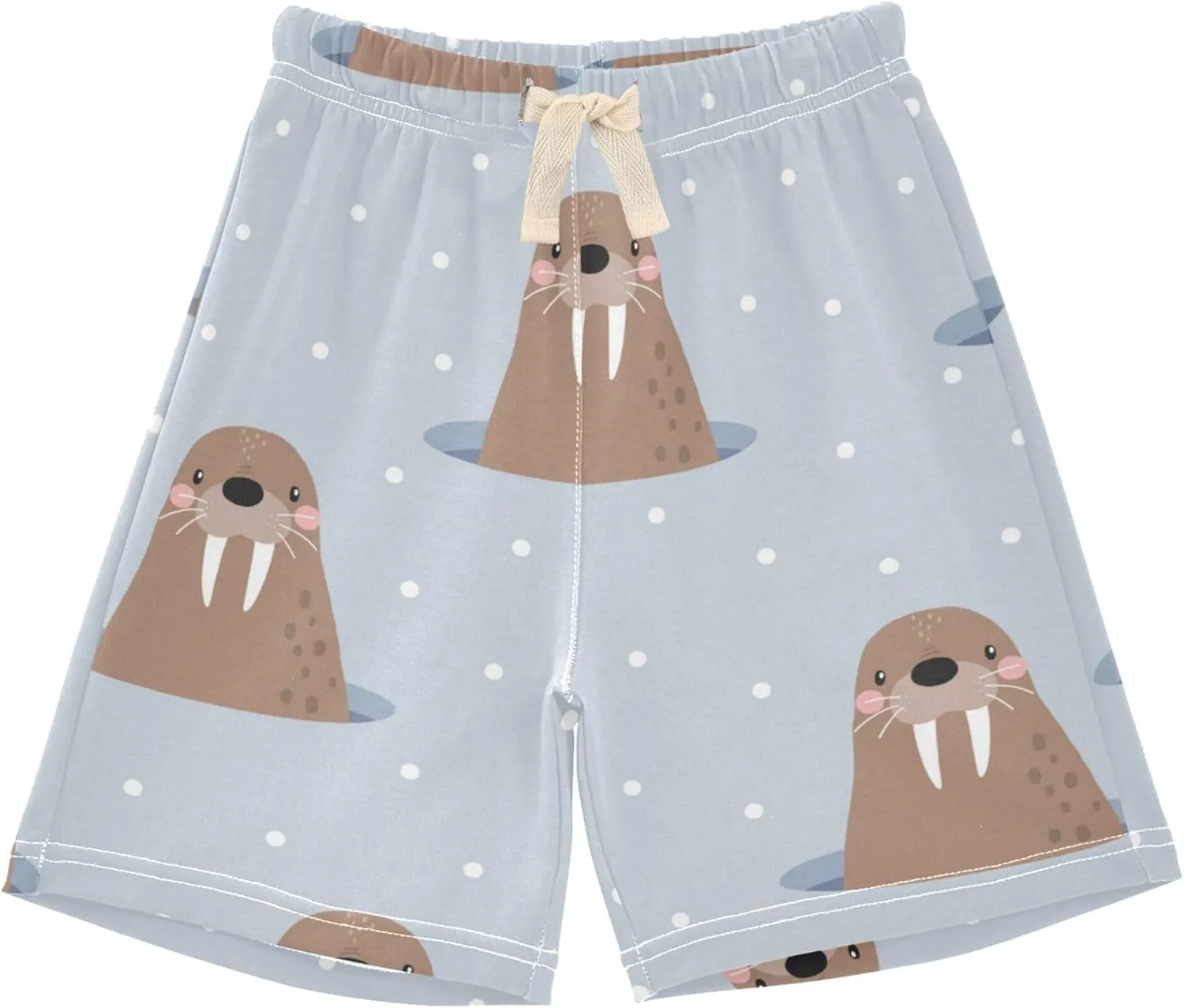 Fisyme Baby Boys Shorts Elastic Waist Cotton Casual Athletic Shorts Toddler Kids Pants 2T-5T