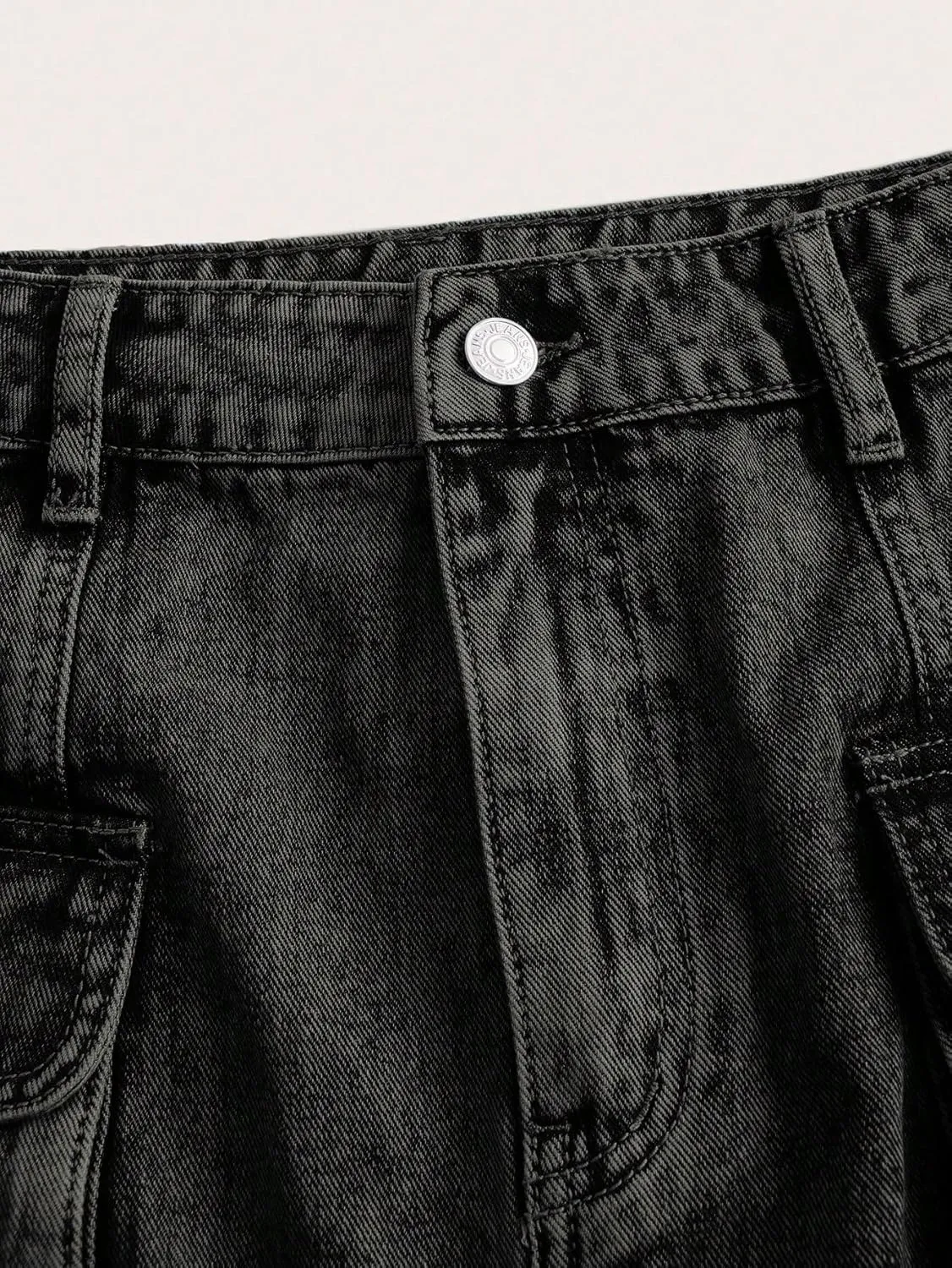 Floerns Women's High Waisted Denim Mini Skirt Flap Pocket Bodycon Jean Cargo Skirts