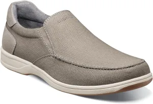 Florsheim Lakeside Canvas Moc Toe Slip-On Gray Canvas 7.5 W (3E)