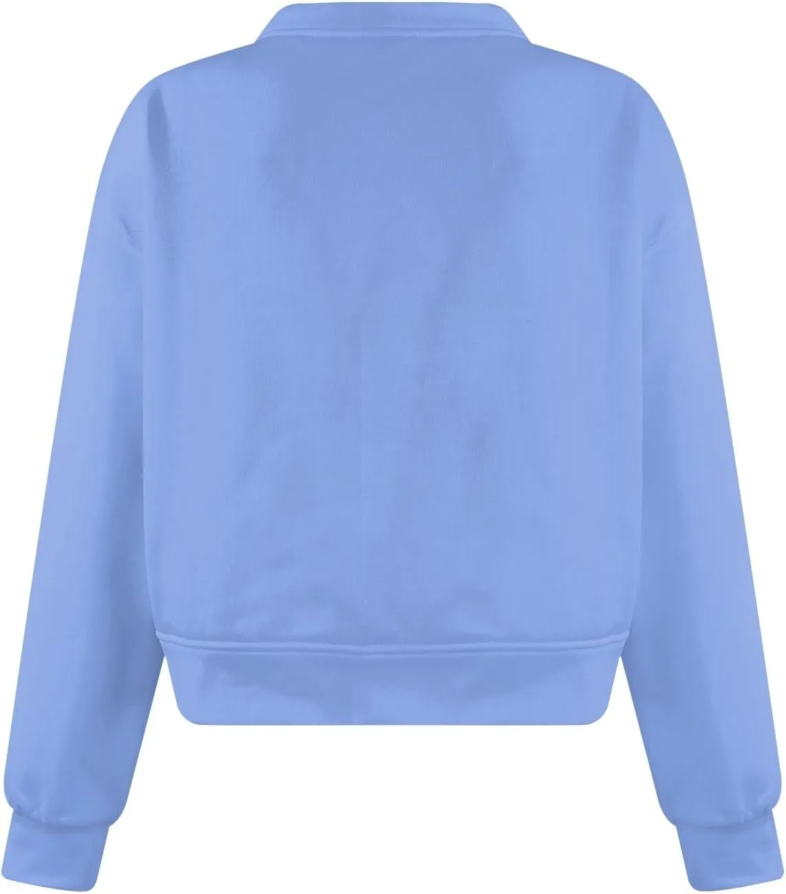 Gumipy Oversized Sweatshirt for Women Trendy V Neck Cropped Sweatshirts Casual Long Sleeve Fleece Pullover Spring Outfits