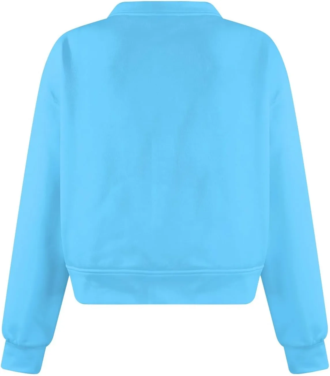 Gumipy Oversized Sweatshirt for Women Trendy V Neck Cropped Sweatshirts Casual Long Sleeve Fleece Pullover Spring Outfits
