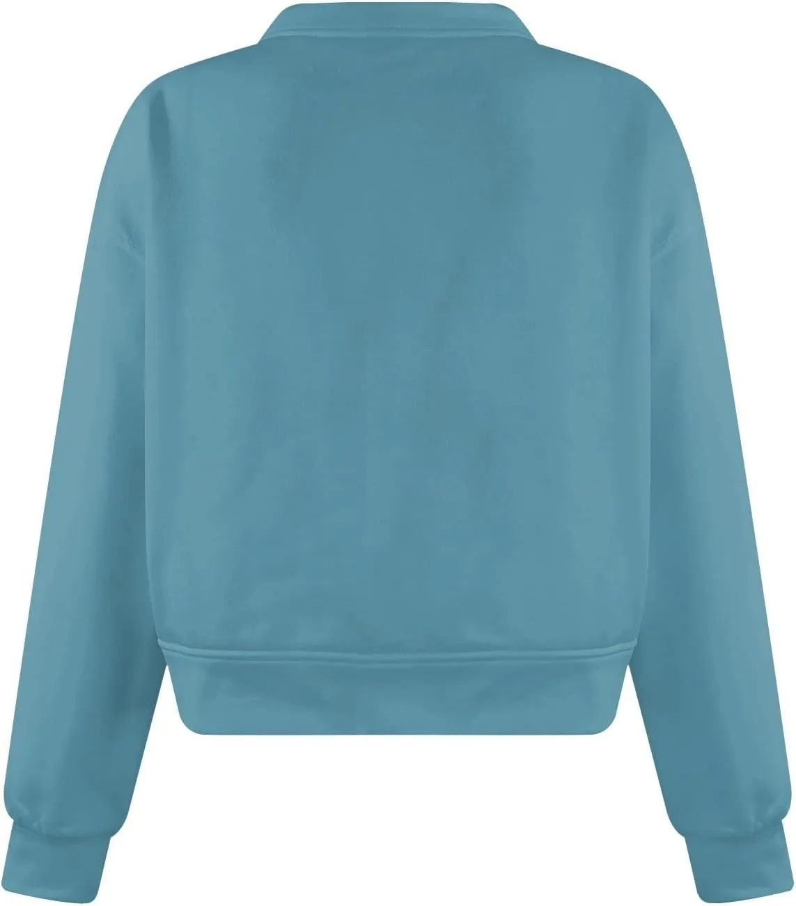 Gumipy Oversized Sweatshirt for Women Trendy V Neck Cropped Sweatshirts Casual Long Sleeve Fleece Pullover Spring Outfits
