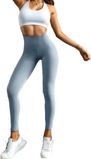 High Waist Yoga Pants Tummy Control Compression Workout Athletic Running Fitness Leggings for Women
