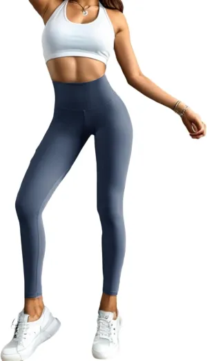 High Waist Yoga Pants Tummy Control Compression Workout Athletic Running Fitness Leggings for Women