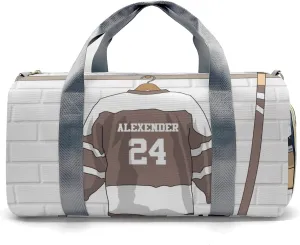 Ice Hockey Sport Fan Player Grape Travel Duffel Bag Large Foldable Waterproof Overnight Bag for Beach Swim Bags Pool Sports Gym