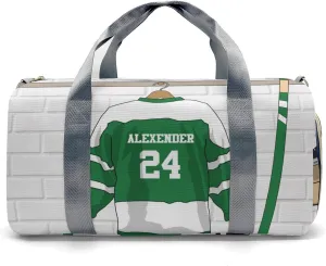 Ice Hockey Sport Team Number Forest Duffle Bag for Travel, Weekender Bag with Shoe Compartment, Carry On Overnight Bag Gym Bag Hospital Bags
