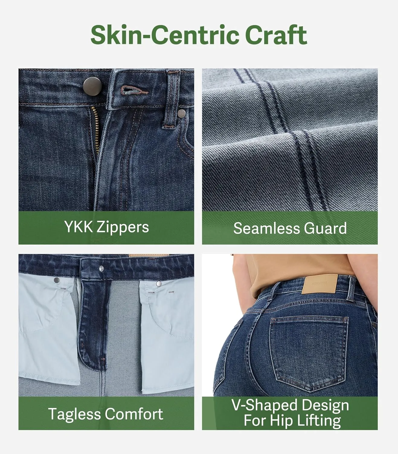 Jeans for Women Cotton Stretch Straight Leg Trouser Soft Casual Curve Appeal Jeans Denim Pant