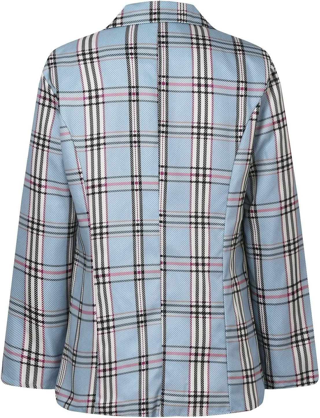 Lady Business Casual Plus Size Long Sleeve Work Jackets Lapel Open Front with Pockets Women Wool Coat
