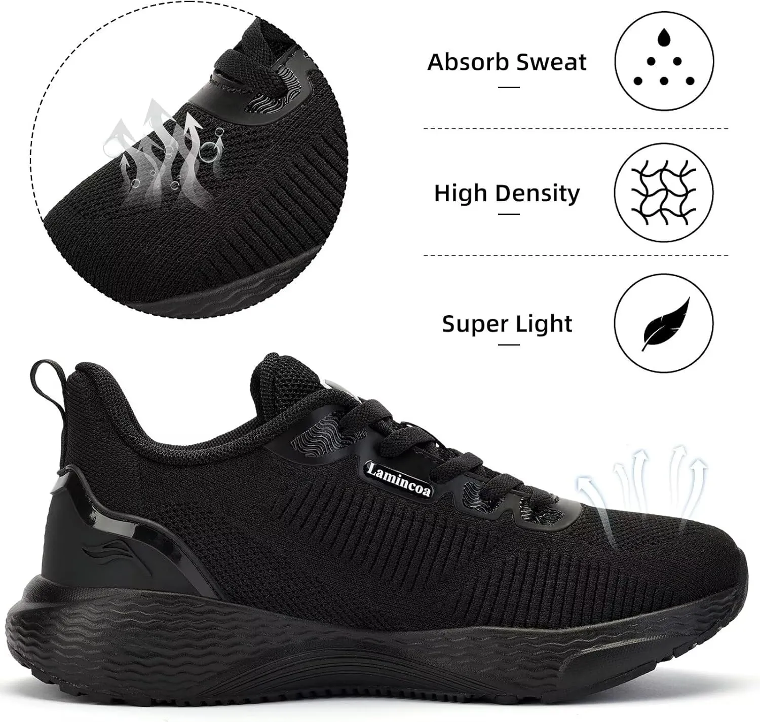 Lamincoa Womens Walking Shoes Lightweight Running Sneakers for Women Memory Foam Soft Women’s Tennis Shoes Breathable Mesh Shoes for Gym Workout Sports
