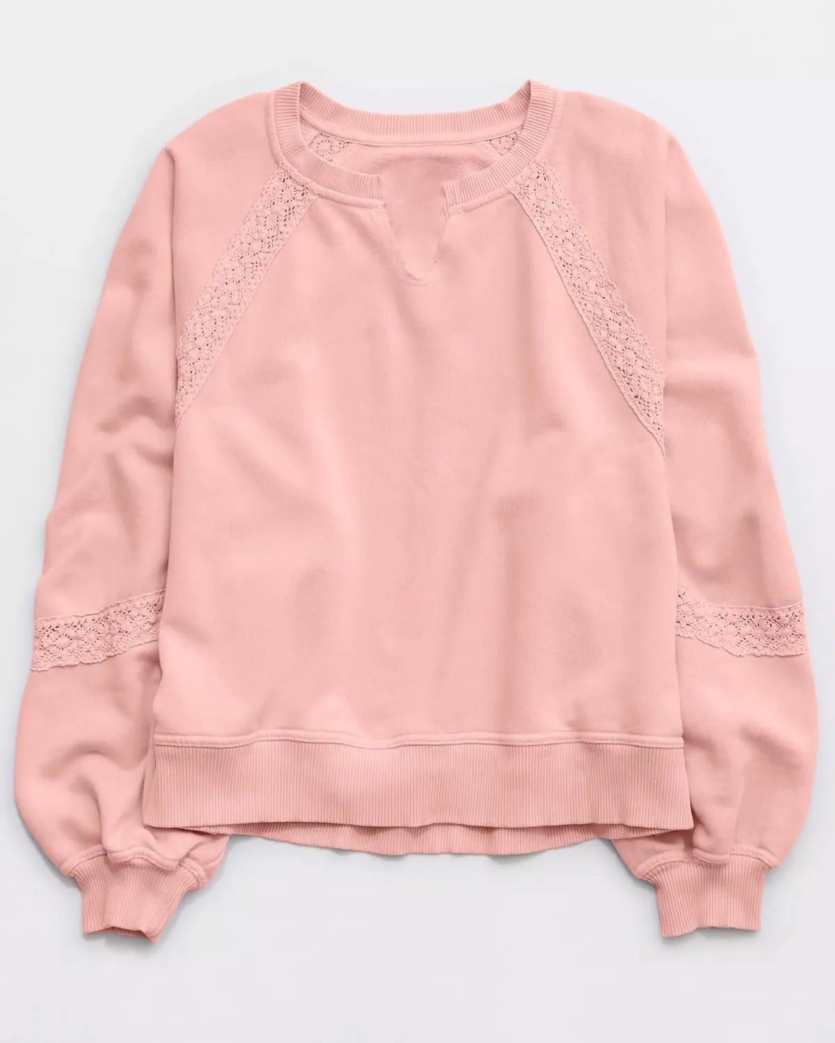 Locachy Womens Oversized Sweatshirt Casual V Neck Long Sleeve Cropped Pullover Tops Trendy Loose Blouses