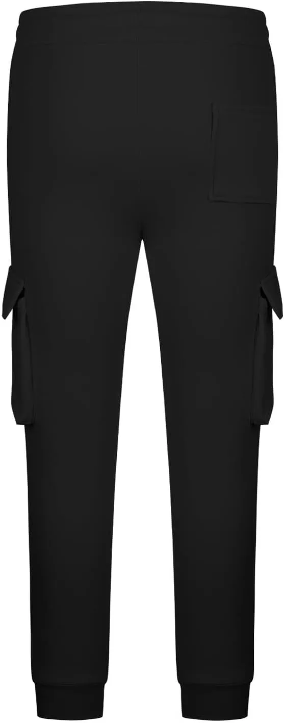 Men's Cargo Jogger Pants Elastic Waist Drawstring Side Pockets Relaxed Comfortable Casual Outdoor Streetwear