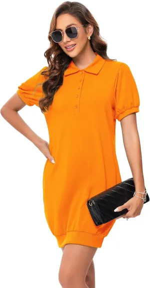 MISSKY Women's Casual Pockets Sweatshirt Tops Pullover Hoodie Dress
