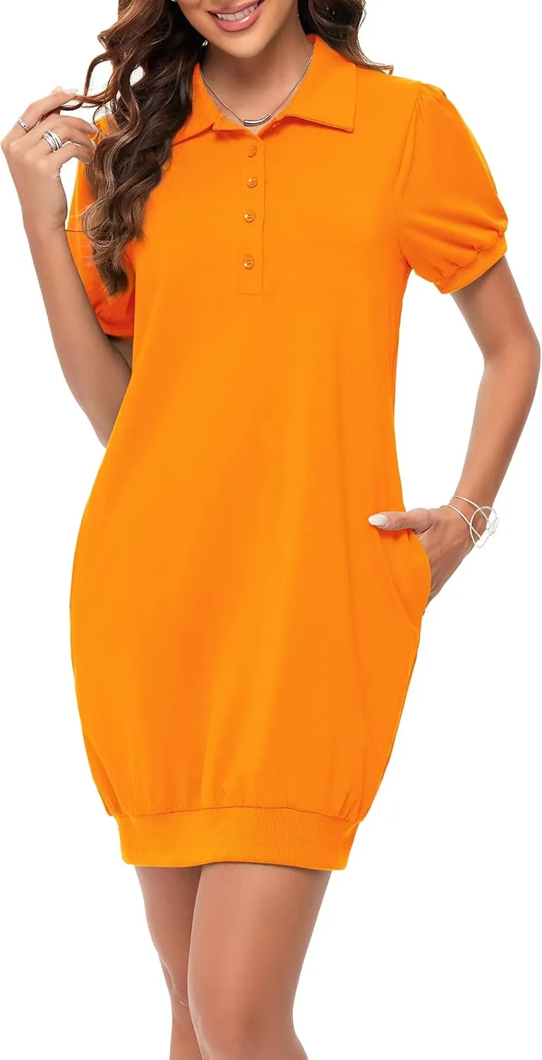 MISSKY Women's Casual Pockets Sweatshirt Tops Pullover Hoodie Dress