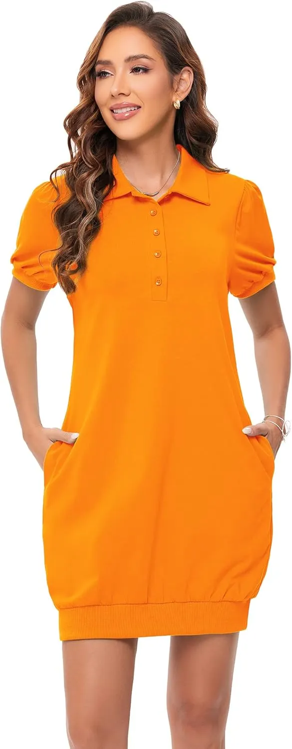 MISSKY Women's Casual Pockets Sweatshirt Tops Pullover Hoodie Dress