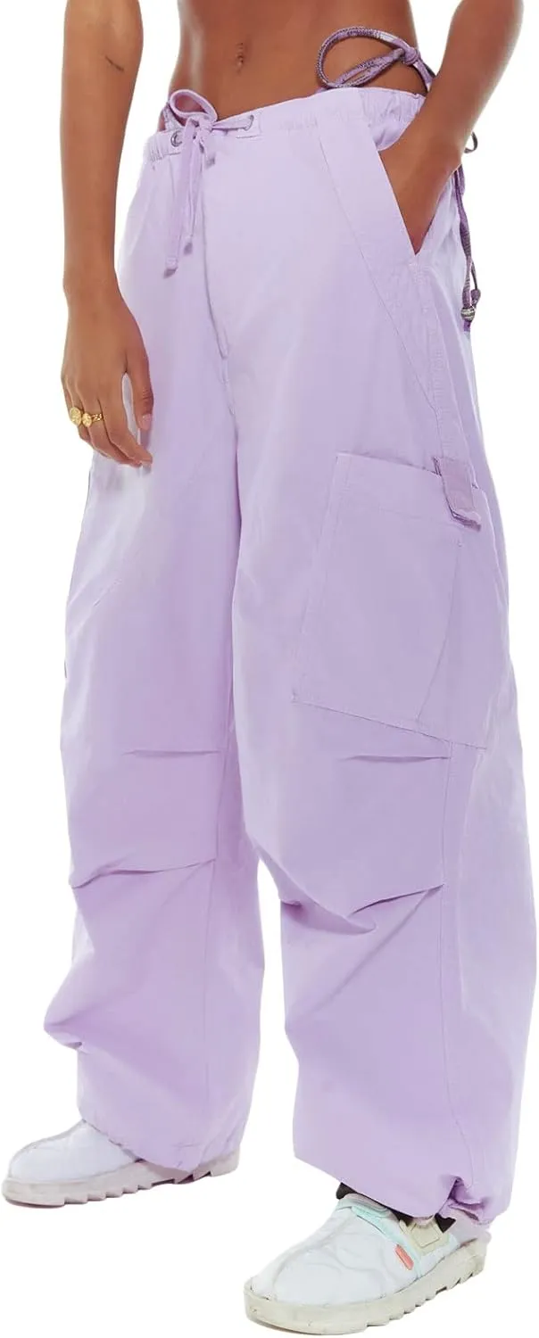 NUFIWI Women Baggy Wide Leg Cargo Pants Low Waist Drawstring Sweatpants Summer Casual Jogger Trousers